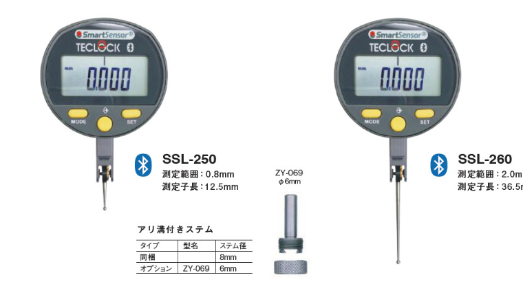 日本tecloc蓝牙无线传输杠杆千分表SSL-250数显杠杆表SSL-260 350