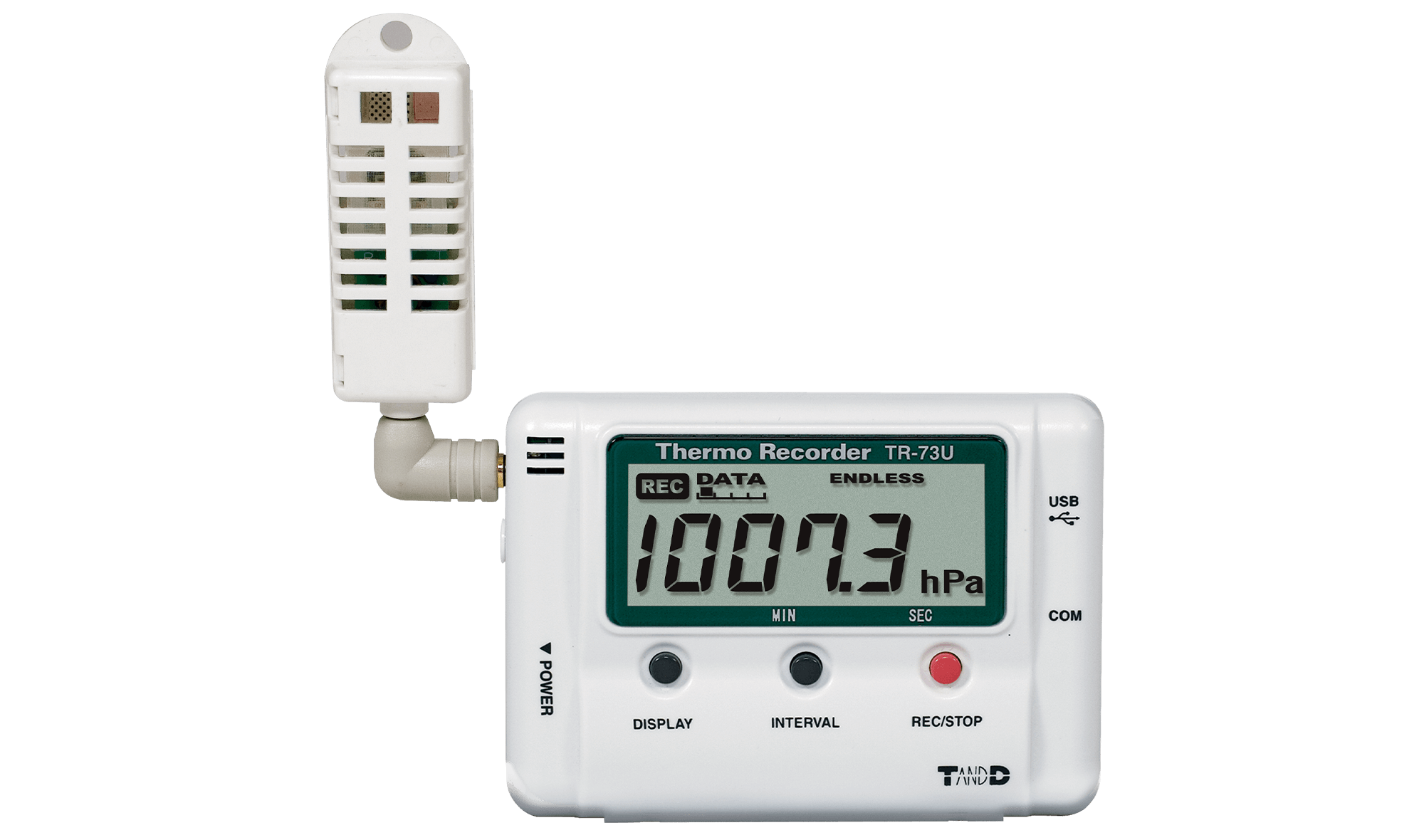 tandd进口USB 连接气压记录仪 1100 hPa 的温度、湿度和气压TR-73U